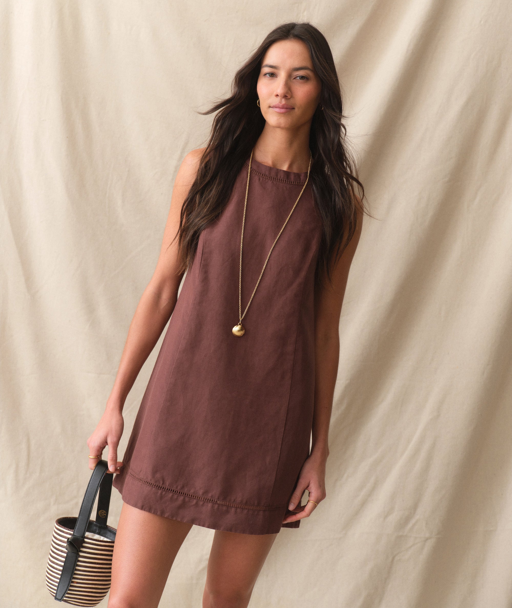 Cora Linen Mini Dress Marine Layer Cora Linen Mini Dress Marine Layer