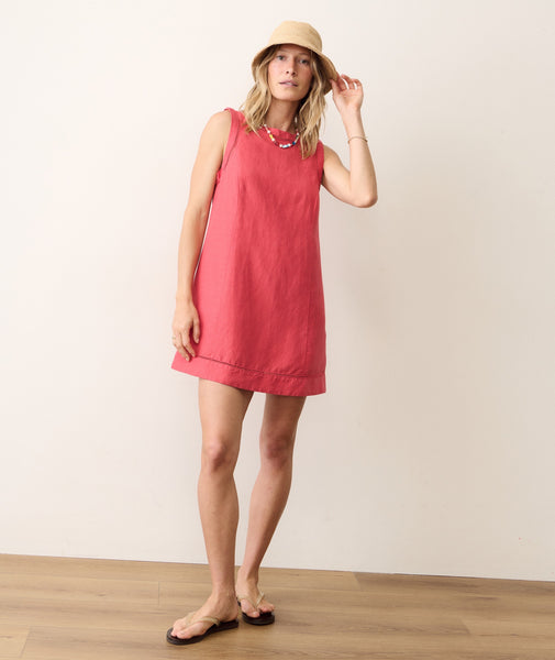 Women's Cora Linen Mini Dress | Red