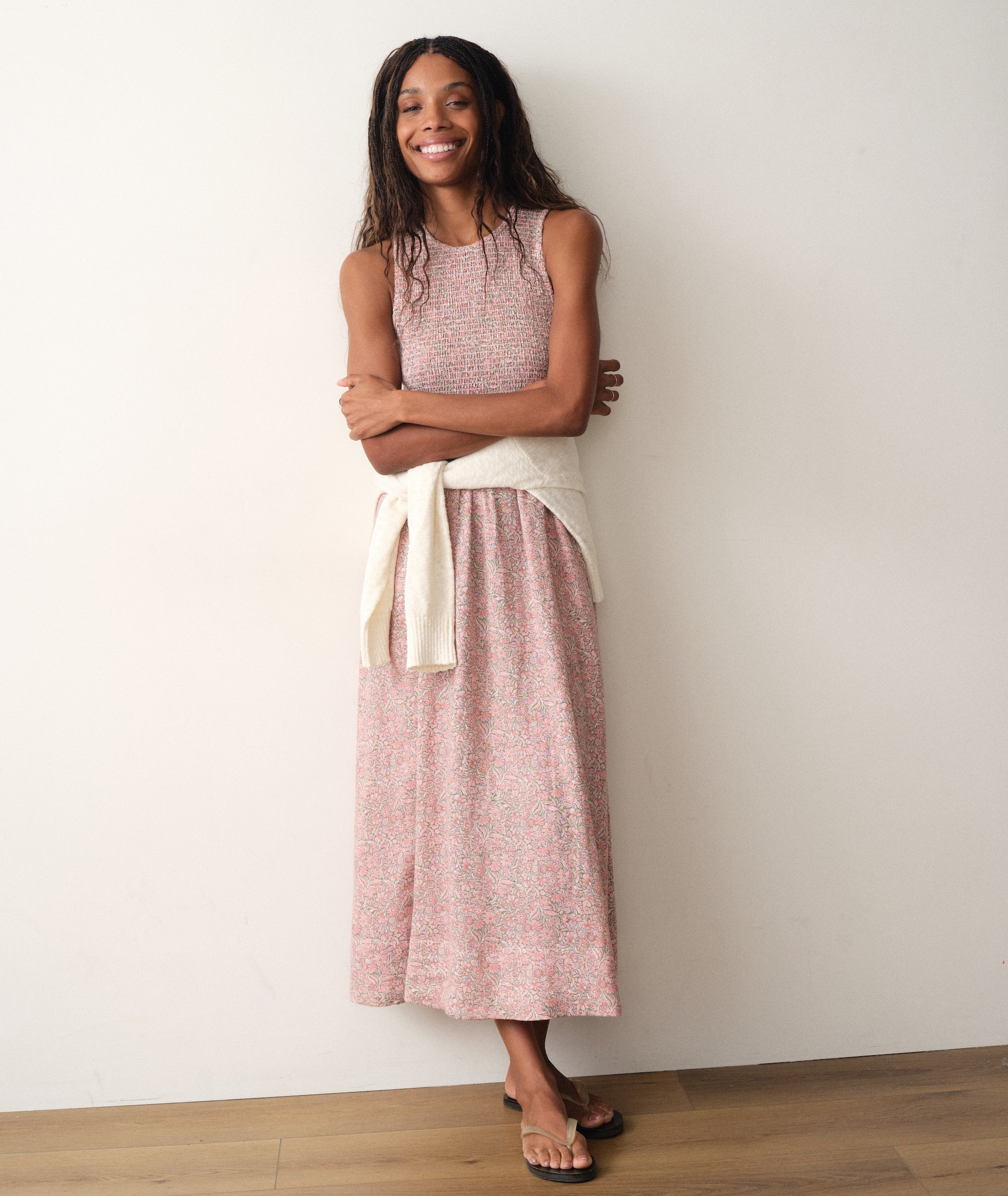 Marine Layer Darcy Smocked Maxi Dress - Women's Multi Floral, XL Marine Layer Darcy Smocked Maxi Dress - Women's Multi Floral, XL