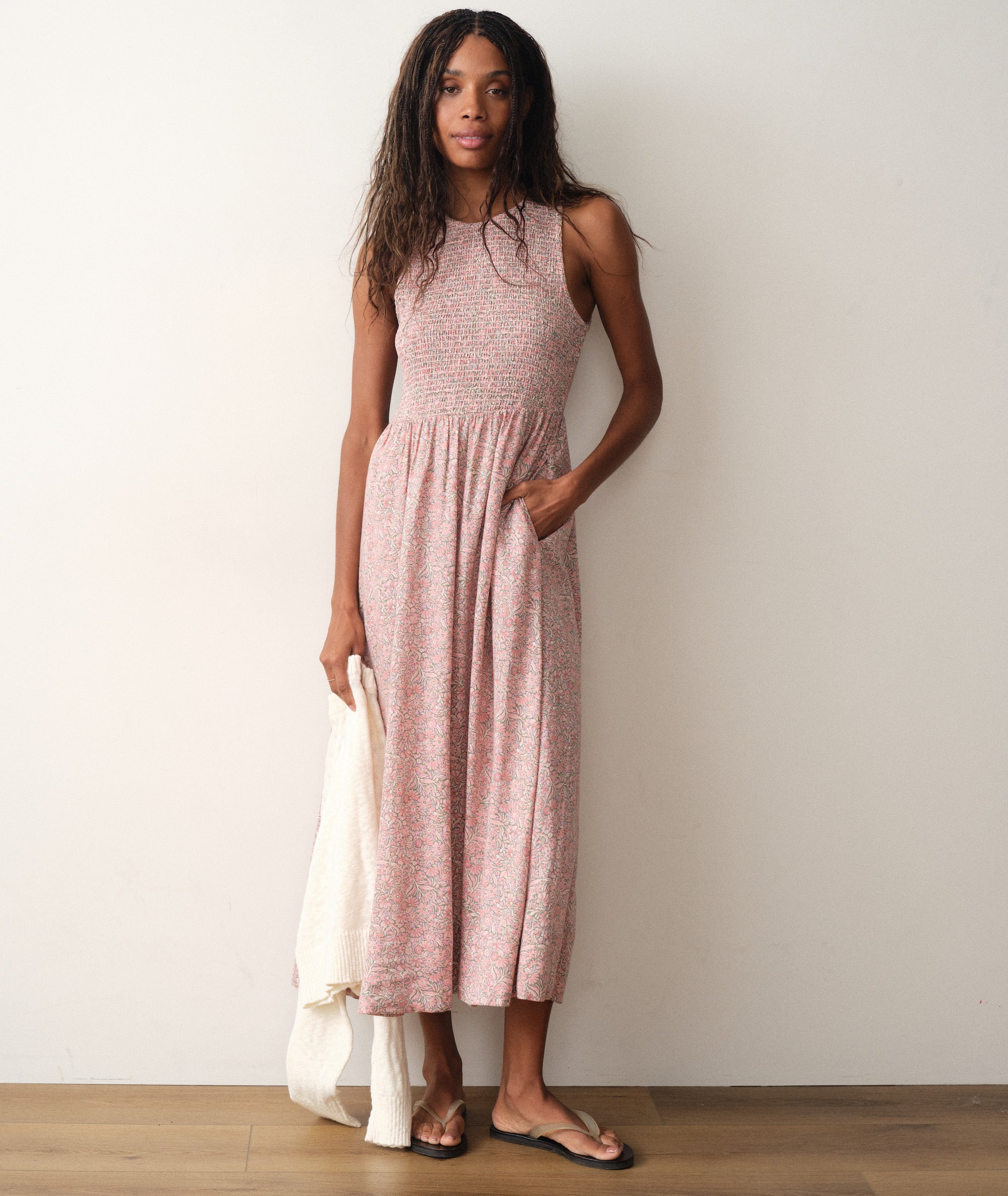 Marine Layer Darcy Smocked Maxi Dress - Women's Multi Floral, XL Marine Layer Darcy Smocked Maxi Dress - Women's Multi Floral, XL