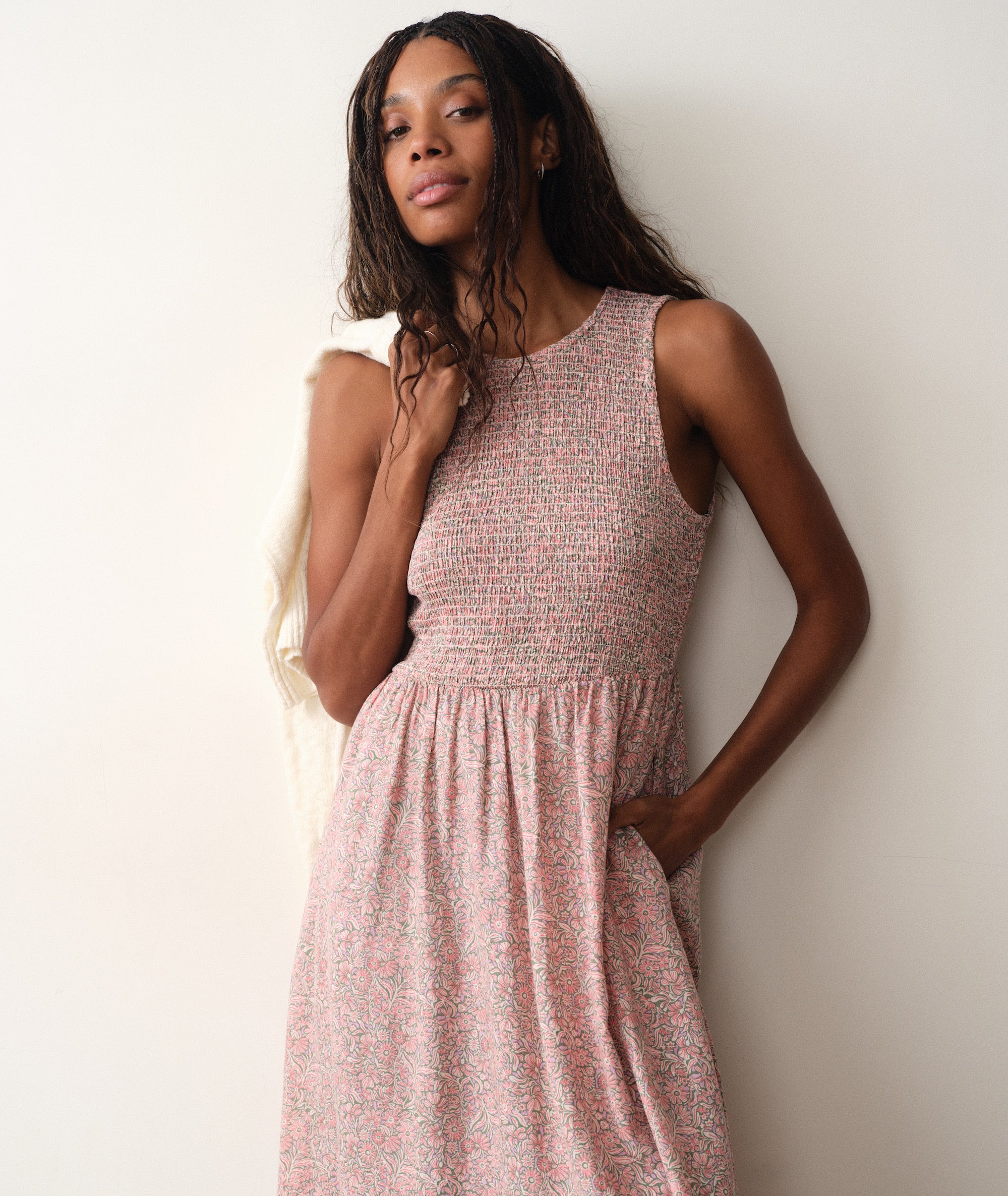Marine Layer Darcy Smocked Maxi Dress - Women's Multi Floral, XL Marine Layer Darcy Smocked Maxi Dress - Women's Multi Floral, XL