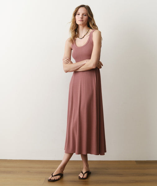 Women's Lexi Rib Fit & Flare Dress | Clay