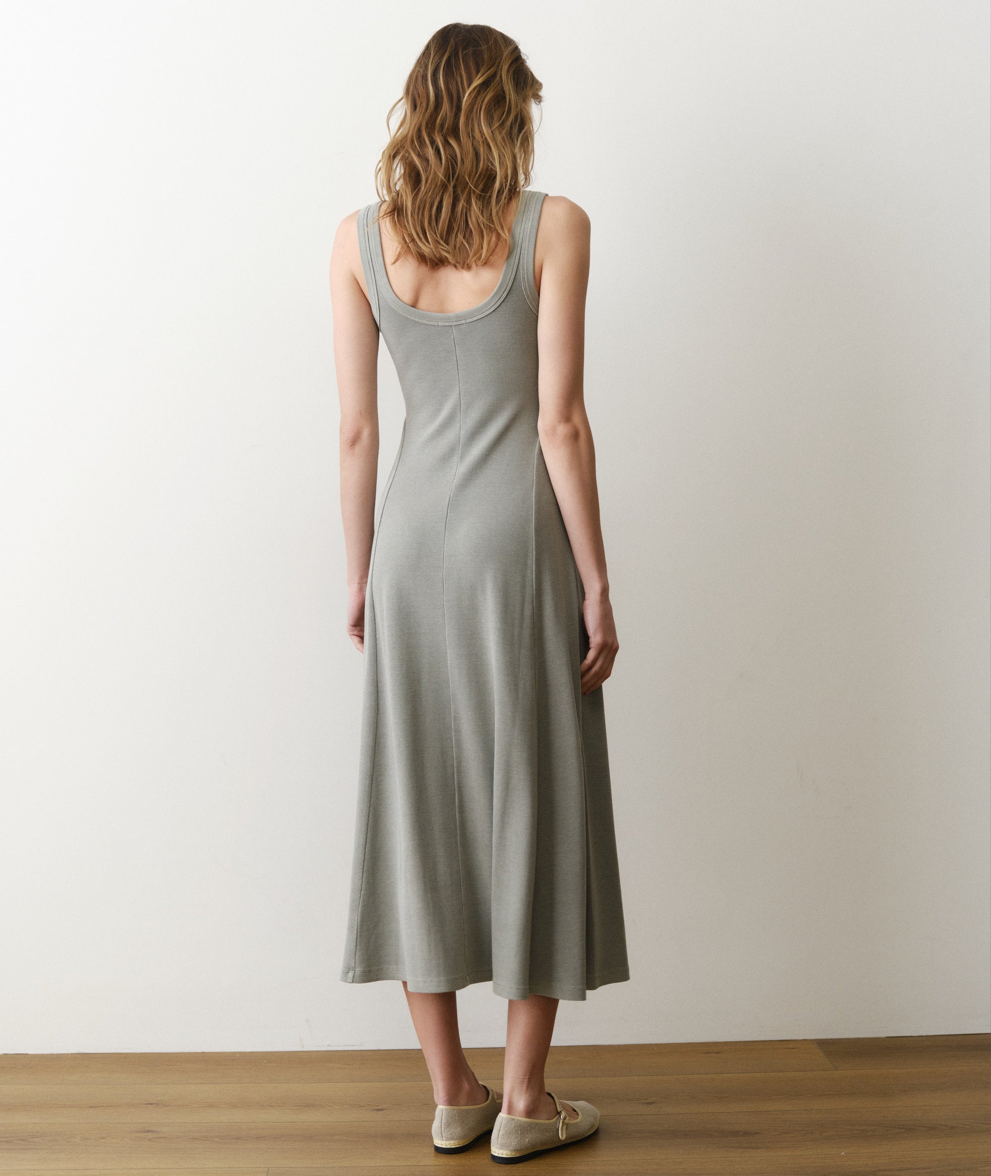 Marine Layer - Lexi Rib Sun-In Scoop Neck Dress - Fern, L Marine Layer - Lexi Rib Sun-In Scoop Neck Dress - Fern, L