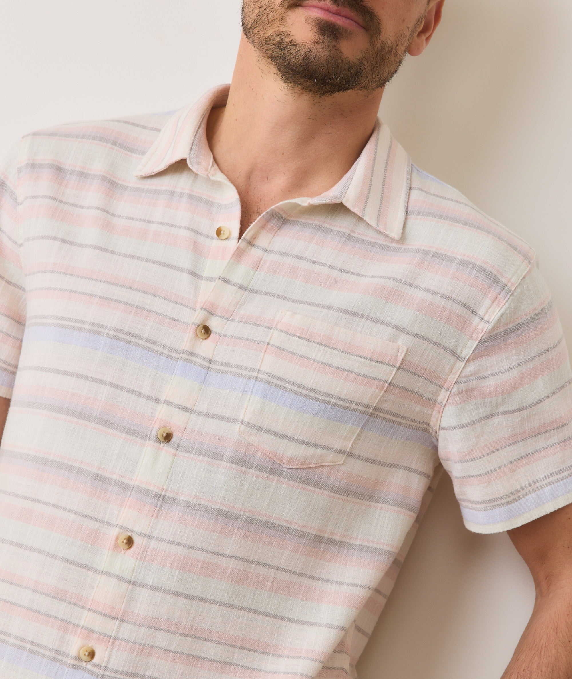 Stretch Selvage Short Sleeve Shirt