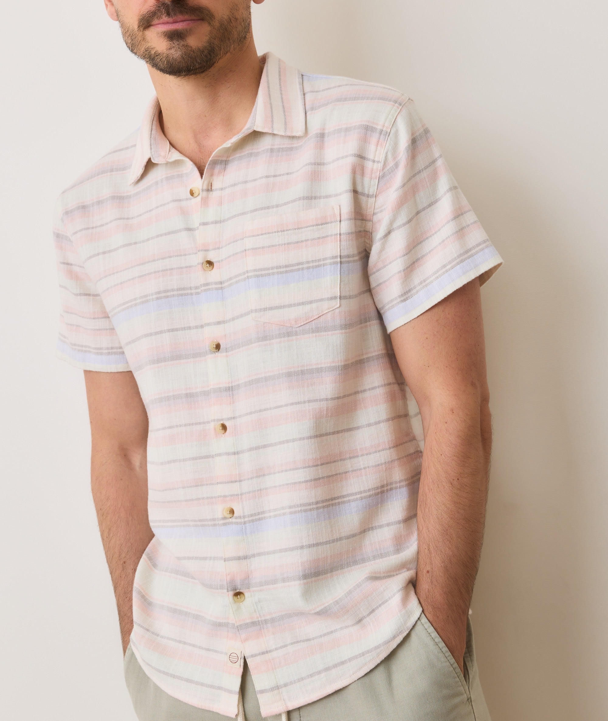 Stretch Selvage Short Sleeve Shirt