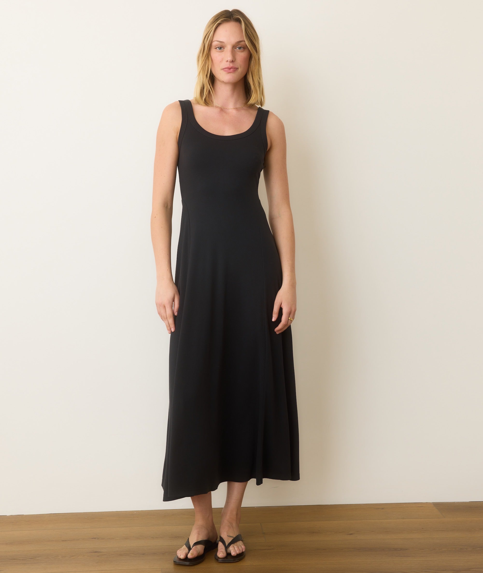 Marine Layer Women's Lexi Rib Sun in Fit & Flare Dress - Black - Size XL Marine Layer Women's Lexi Rib Sun in Fit & Flare Dress - Black - Size XL