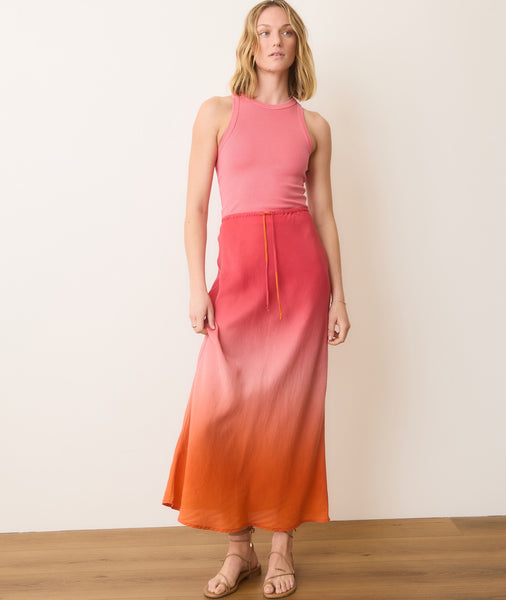 Women's Gabrielle Slip Maxi Skirt | Warm Ombre | Small by Marine Layer Women's Gabrielle Slip Maxi Skirt | Warm Ombre | Small by Marine Layer
