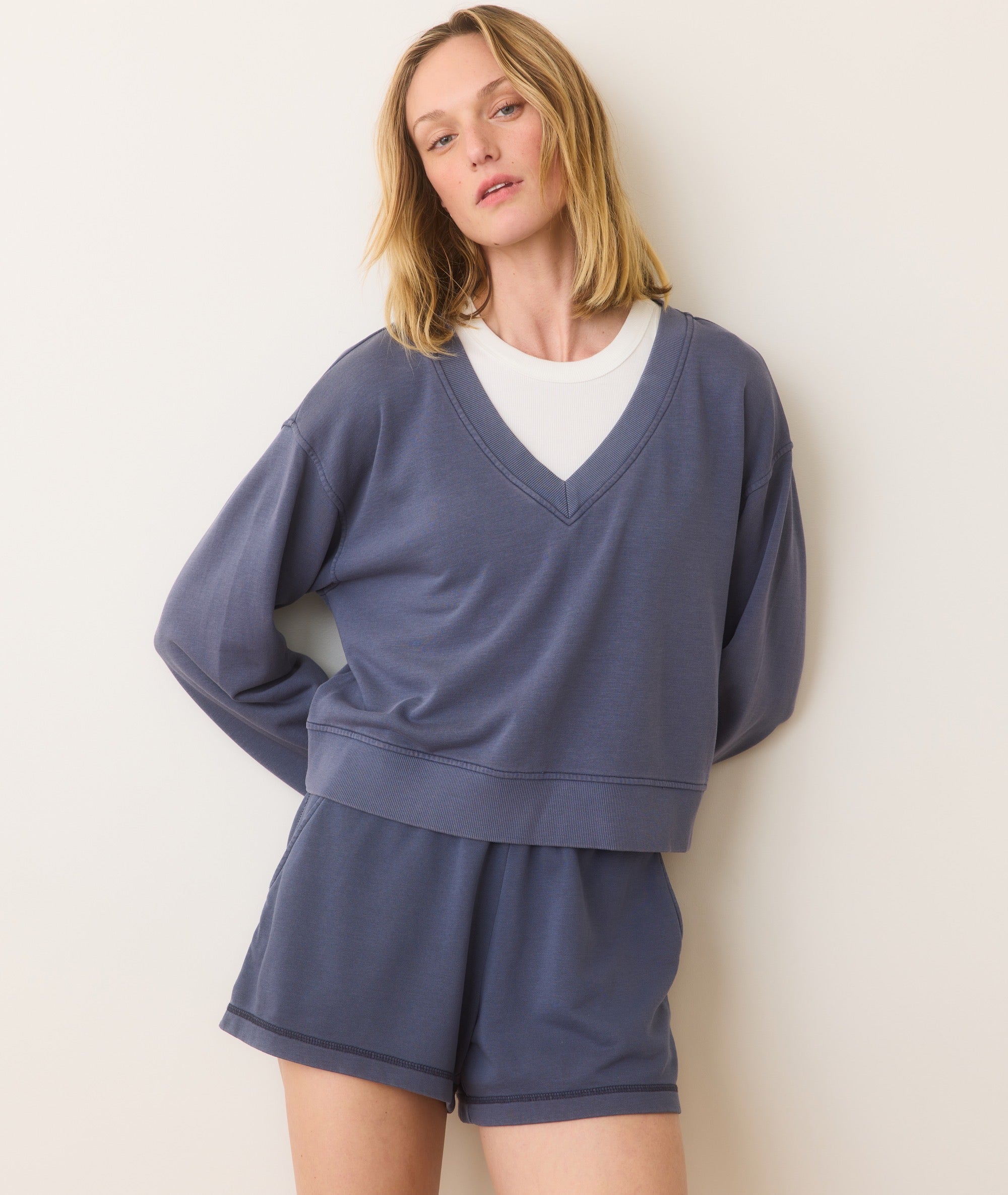 Cloud 9 Terry V-Neck Sweatshirt – Marine Layer