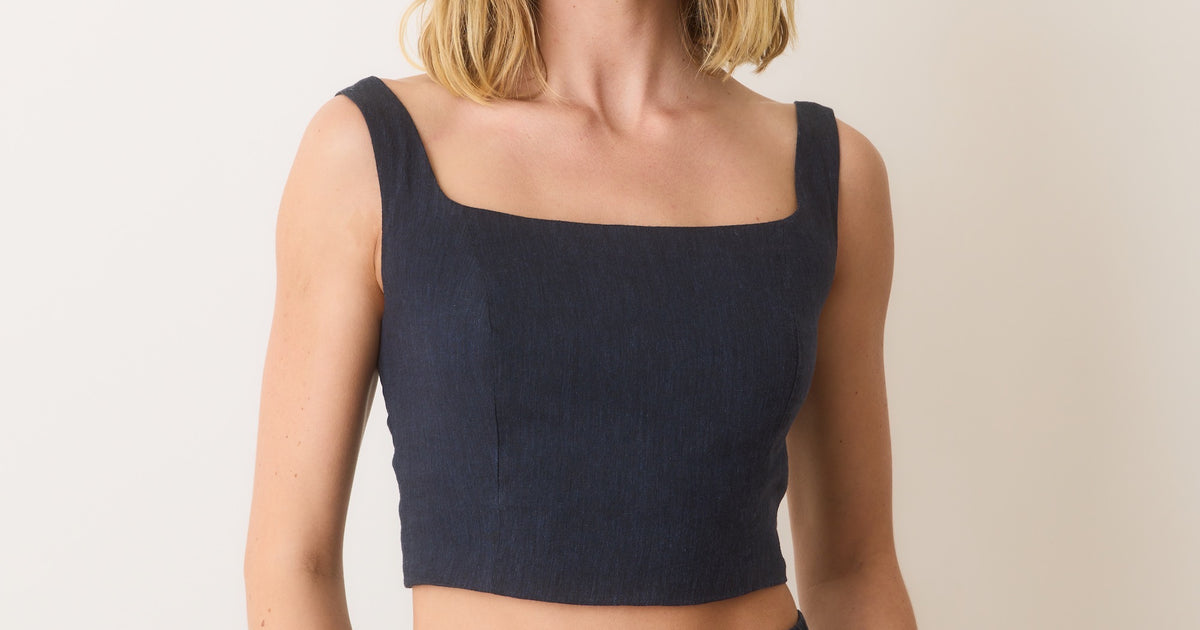 Mara Hemp Tank in Tuscan Stripe