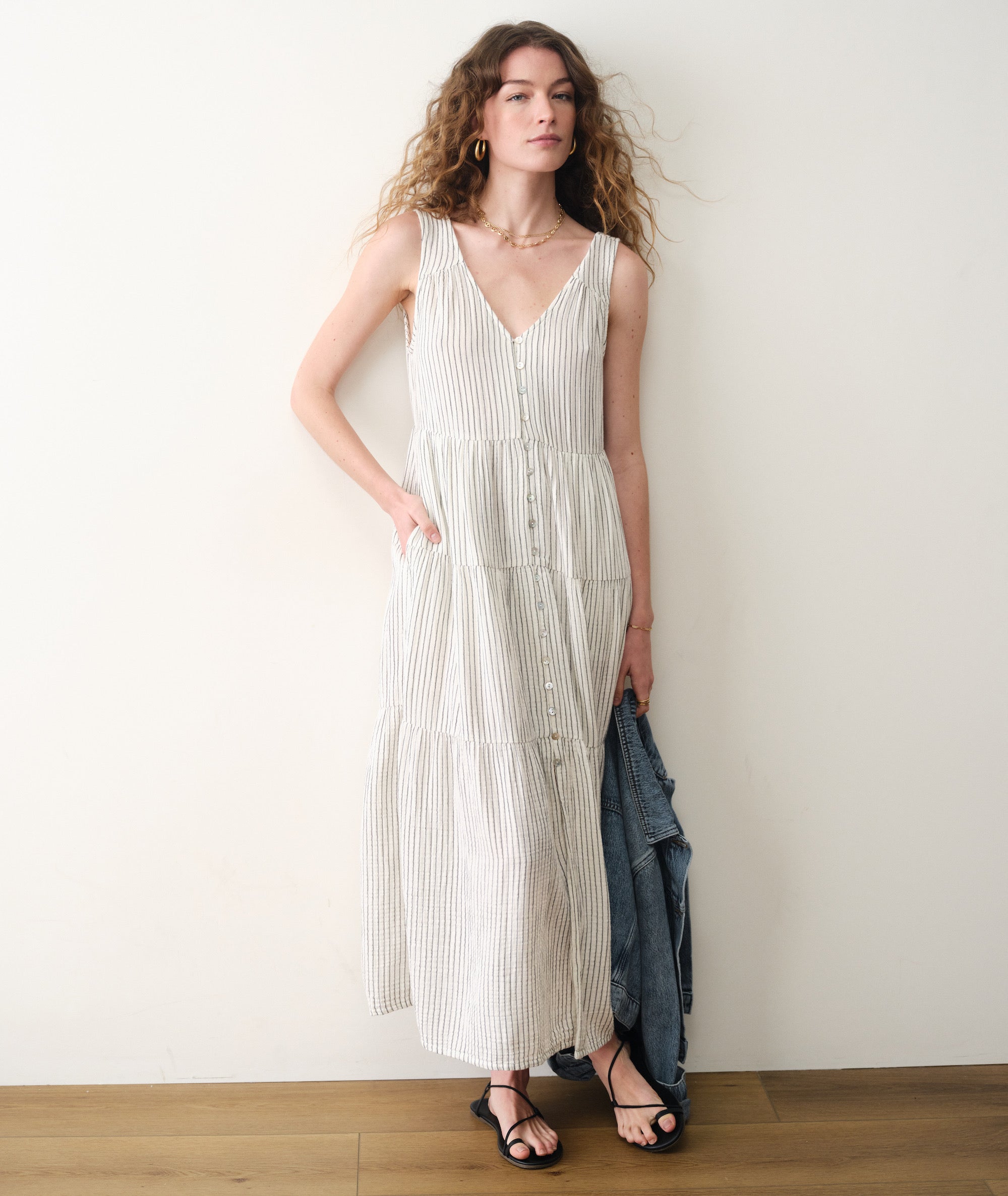 marine layer corinne maxi dress Women's Corinne Maxi Dress | Black