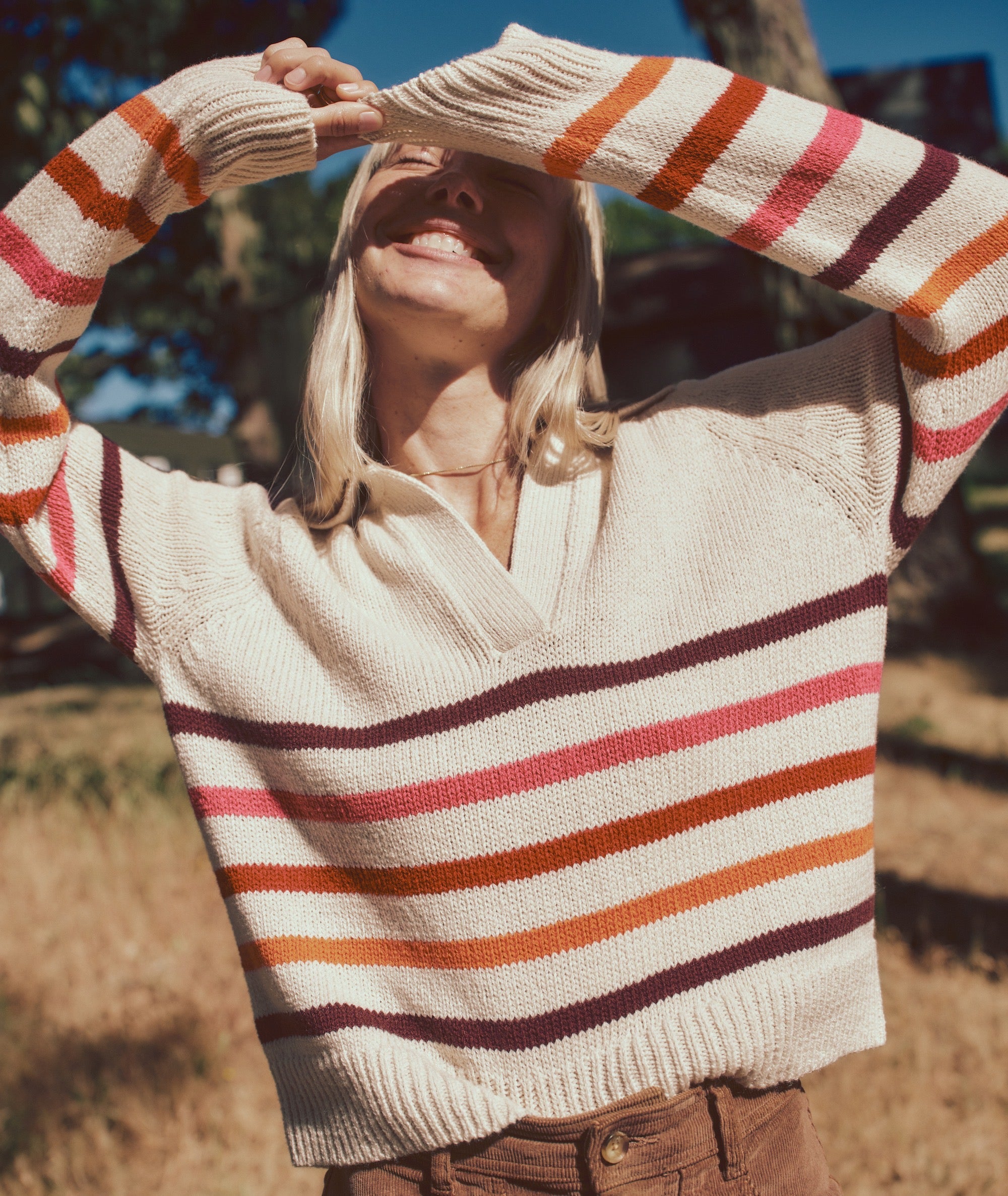 Brown polo sweater cheap