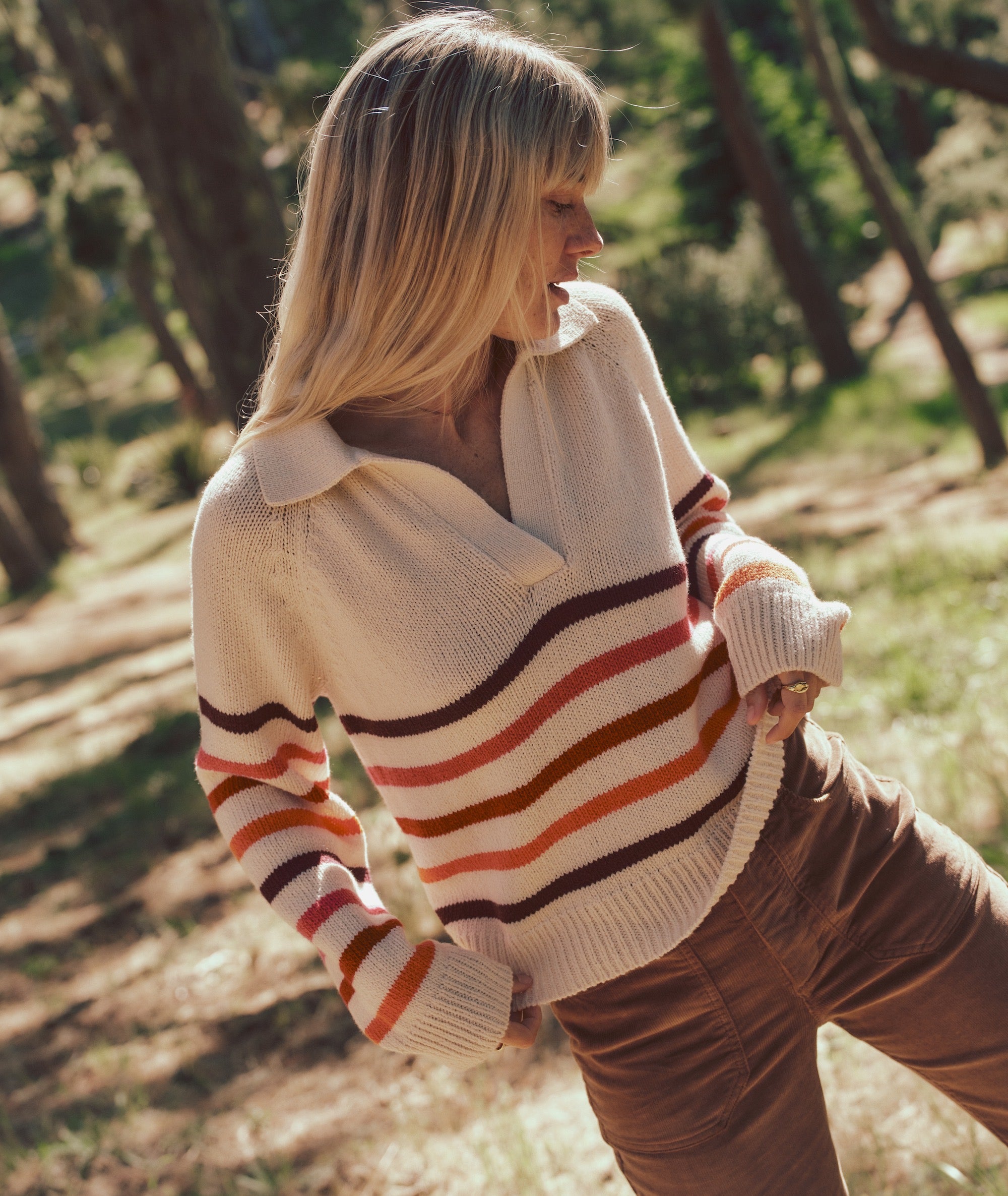 Polo striped sweater top