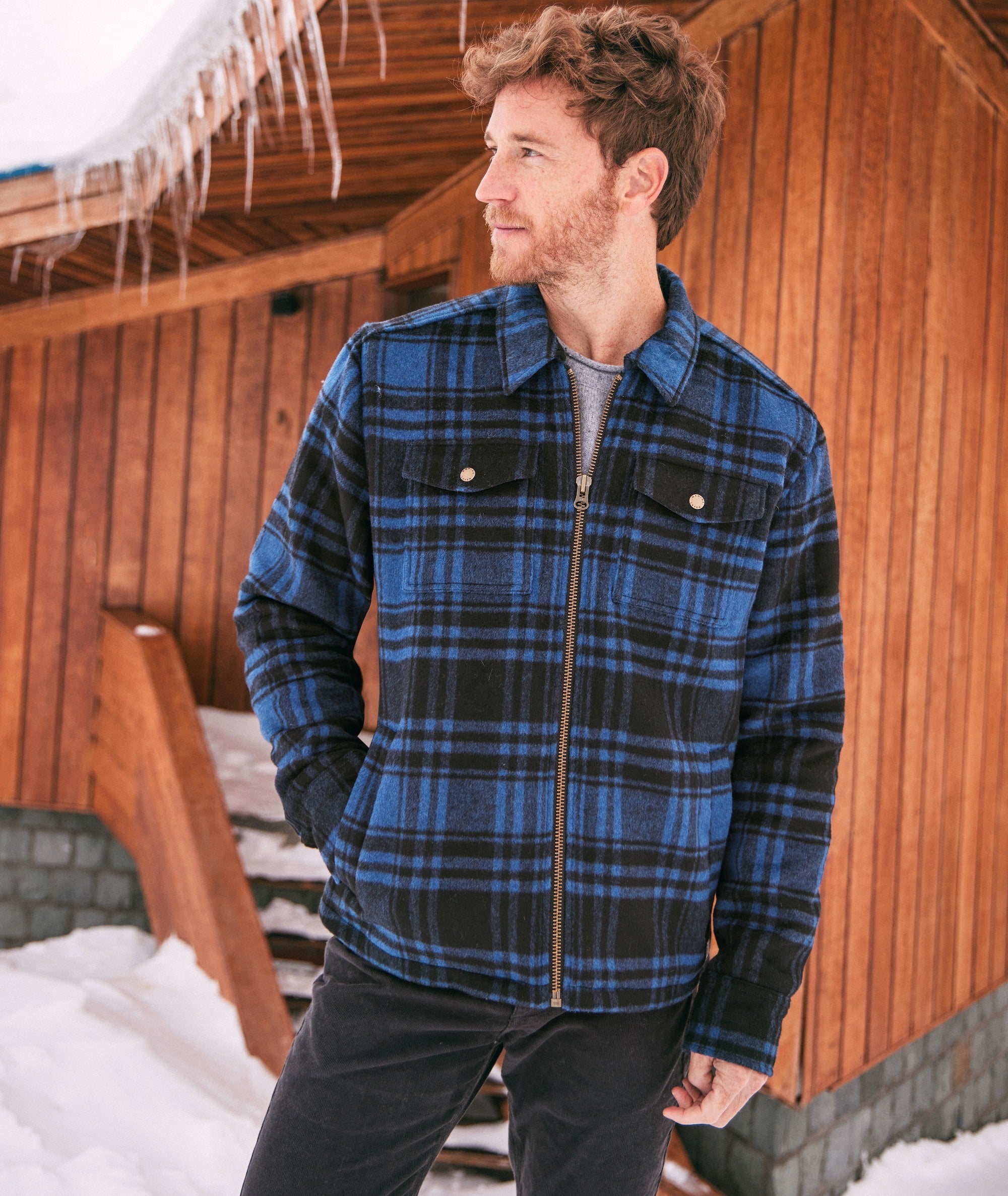 Brushed Wool Zip Jacket