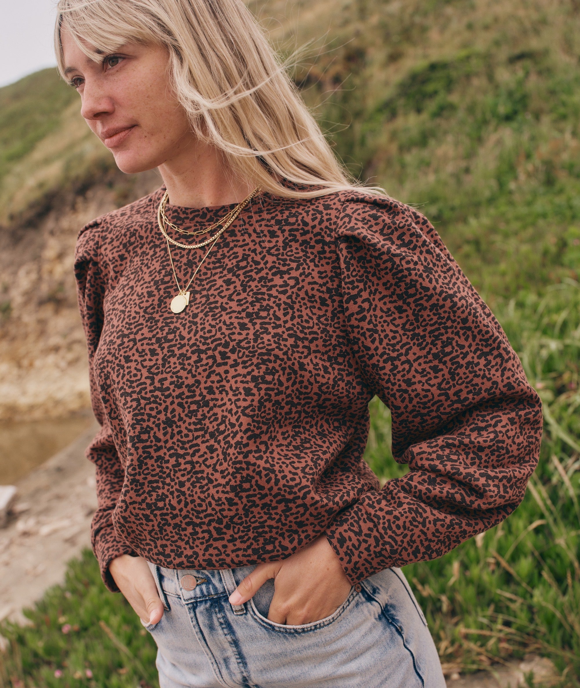 Enya Puff Sleeve Sweatshirt