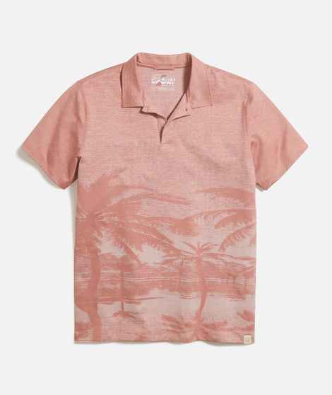 Jacquard Sport Polo in Beach Scene