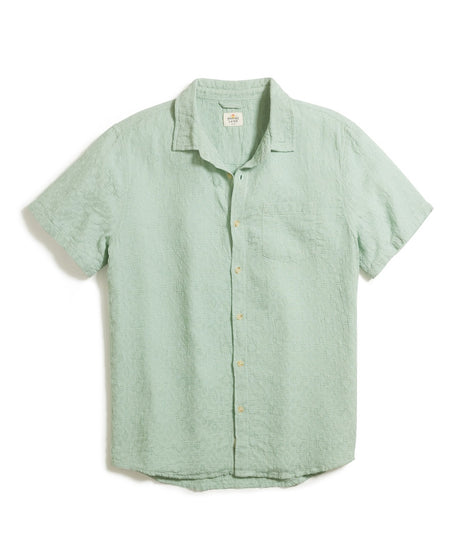 Theo Textured Shirt in Silt Green
