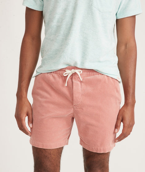 6" Saturday Cord Short in Dusty Coral