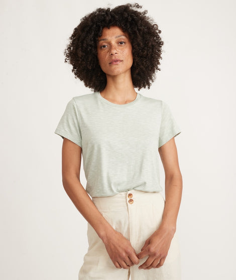 Swing Crew Tee in Silt Green