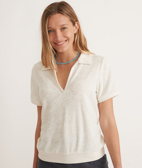 Vintage Terry Polo in Antique White