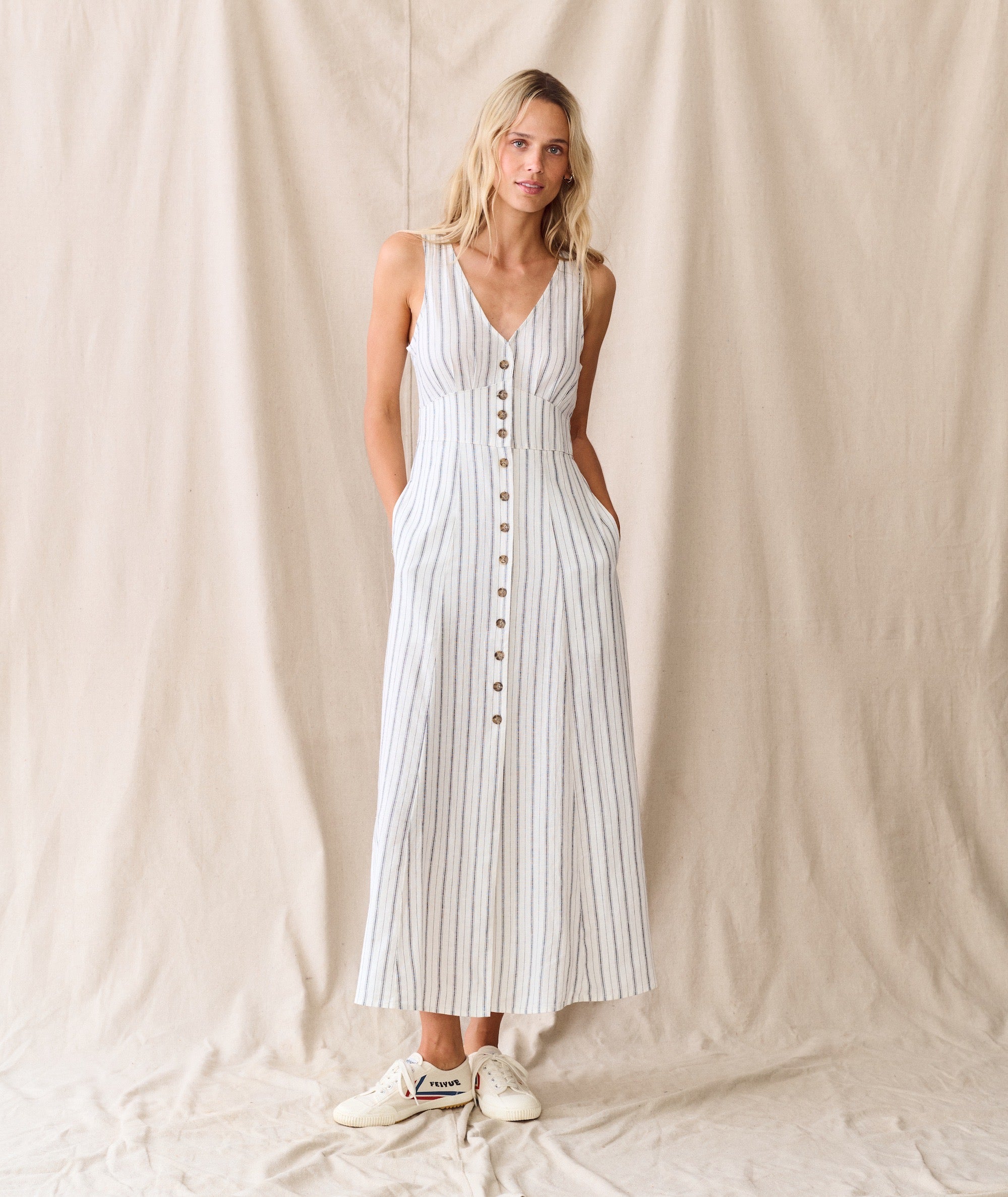 marine layer camila midi dress Marine Layer Camila Midi Dress