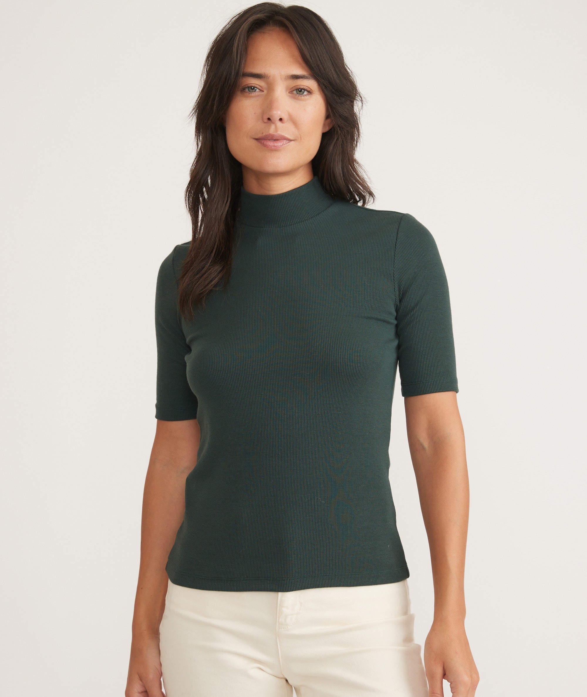 Lexi Rib Mock Neck Top – Marine Layer