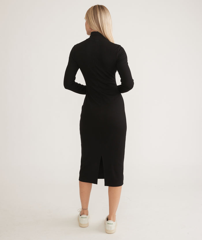 Lexi Rib Turtleneck Midi Dress – Marine Layer