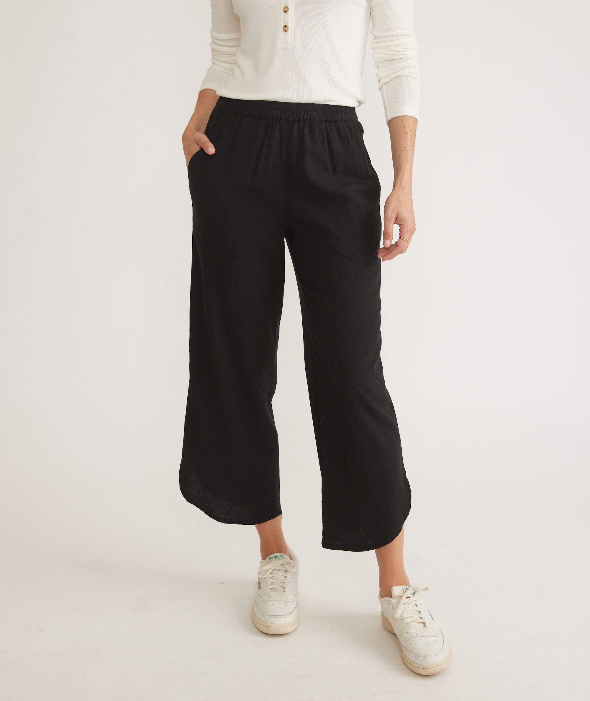 Wide leg single layer pants main image 0