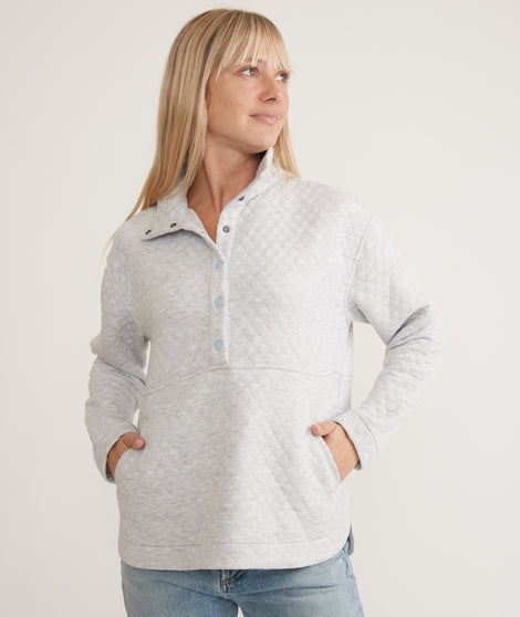 Corbet Quilted Funnel Neck Pullover