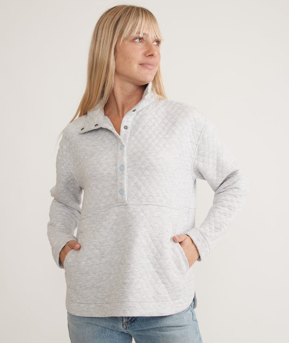 Corbet Quilted Funnel Neck Pullover