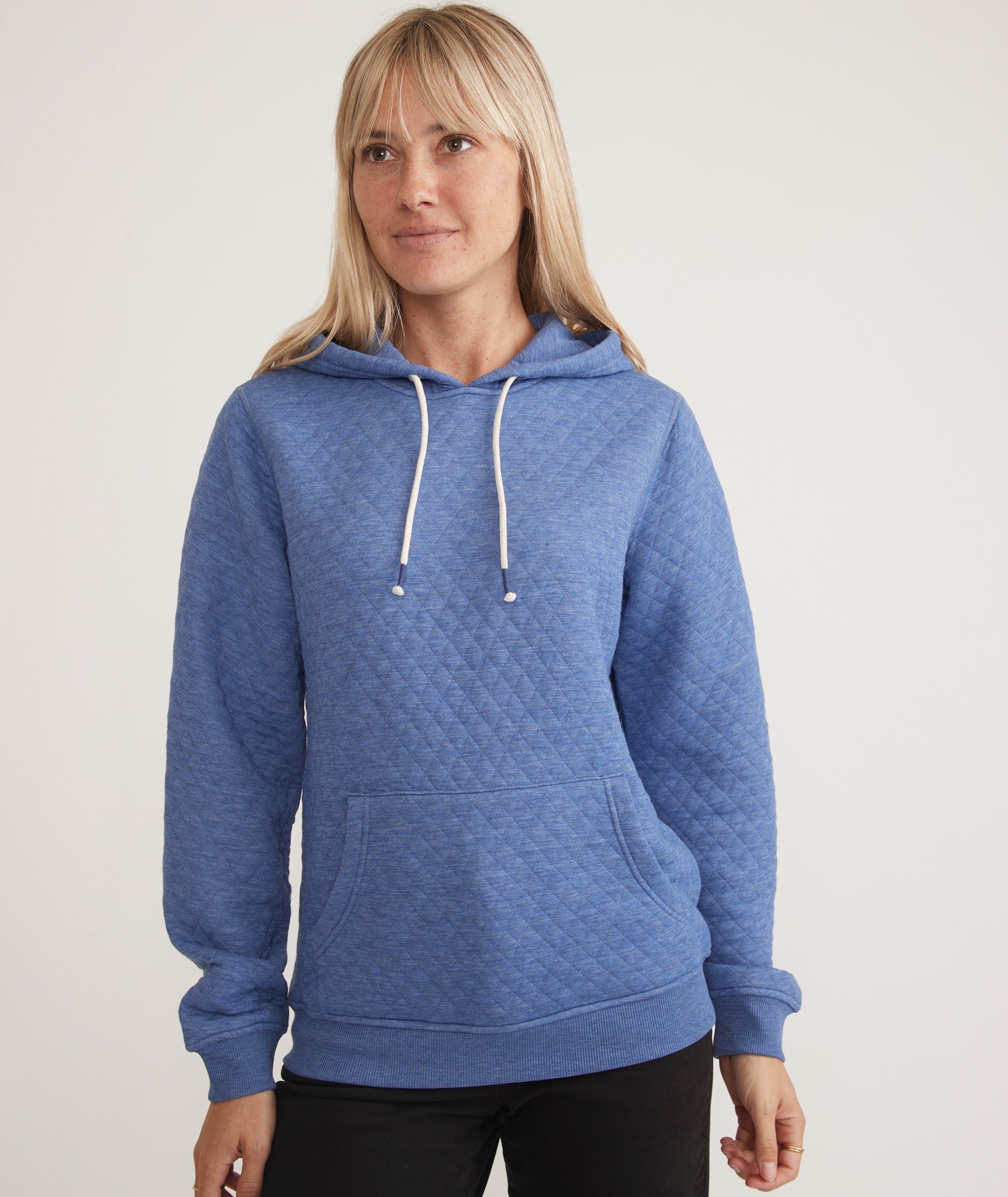 Quilted pullover sales hoodie