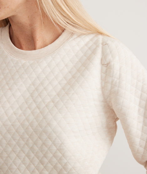 Corbet Quilted Puff Sleeve Sweatshirt