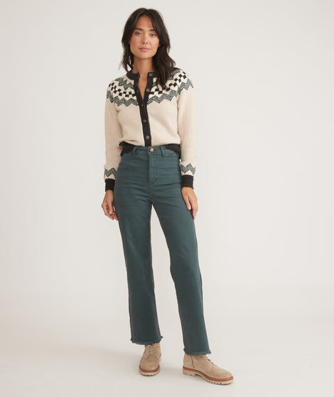 Full Length Raw Edge Bridget Pant
