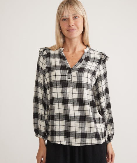 Jamie Ruffle Sleeve Top