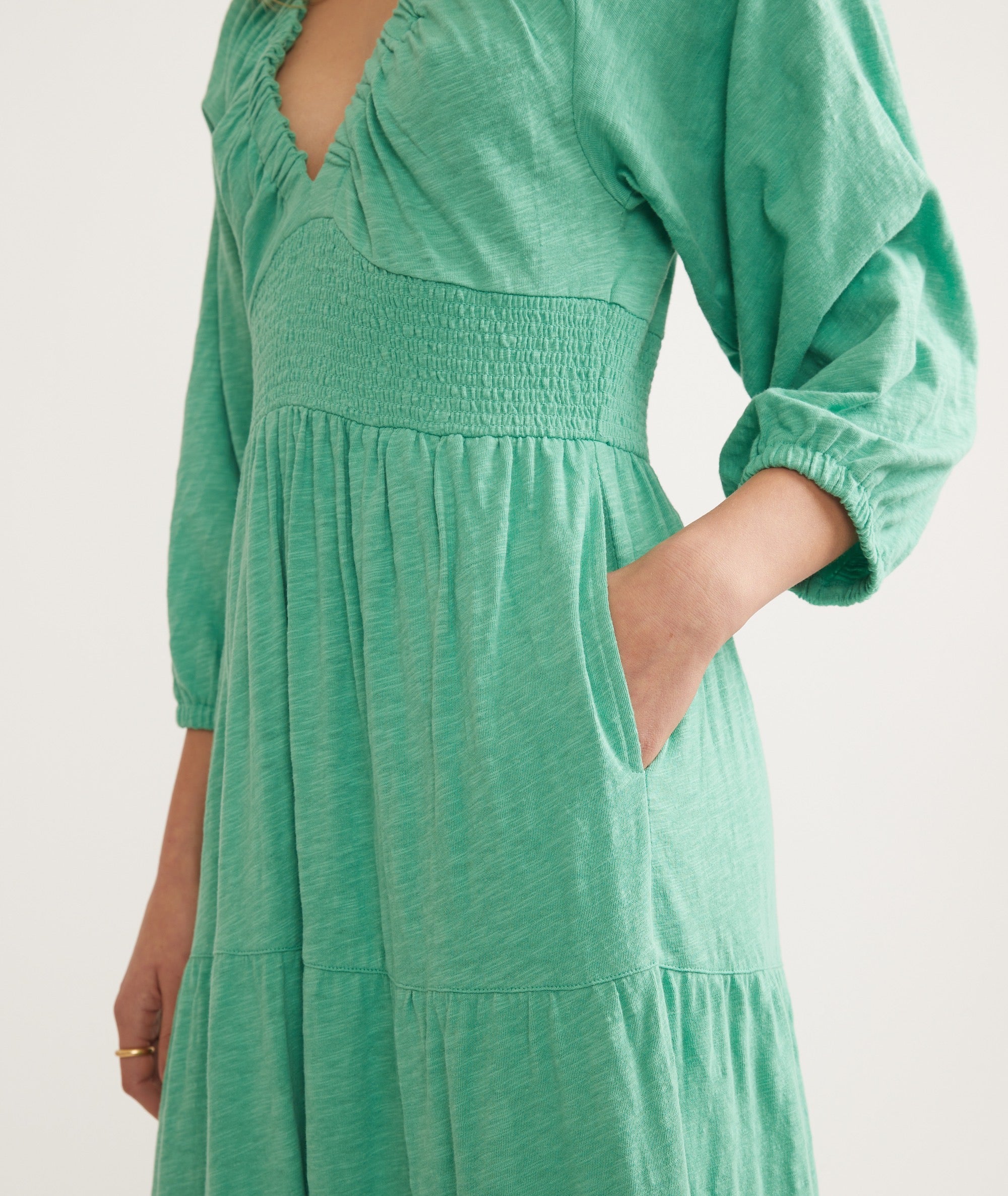 Florence Vintage Slub Midi Dress Marine Layer