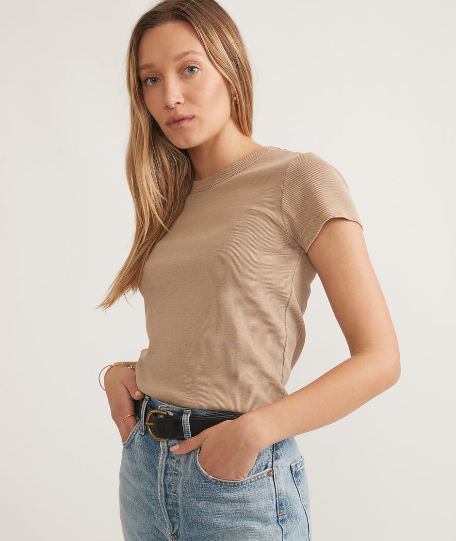 Lexi Rib Sun-In Crew Tee