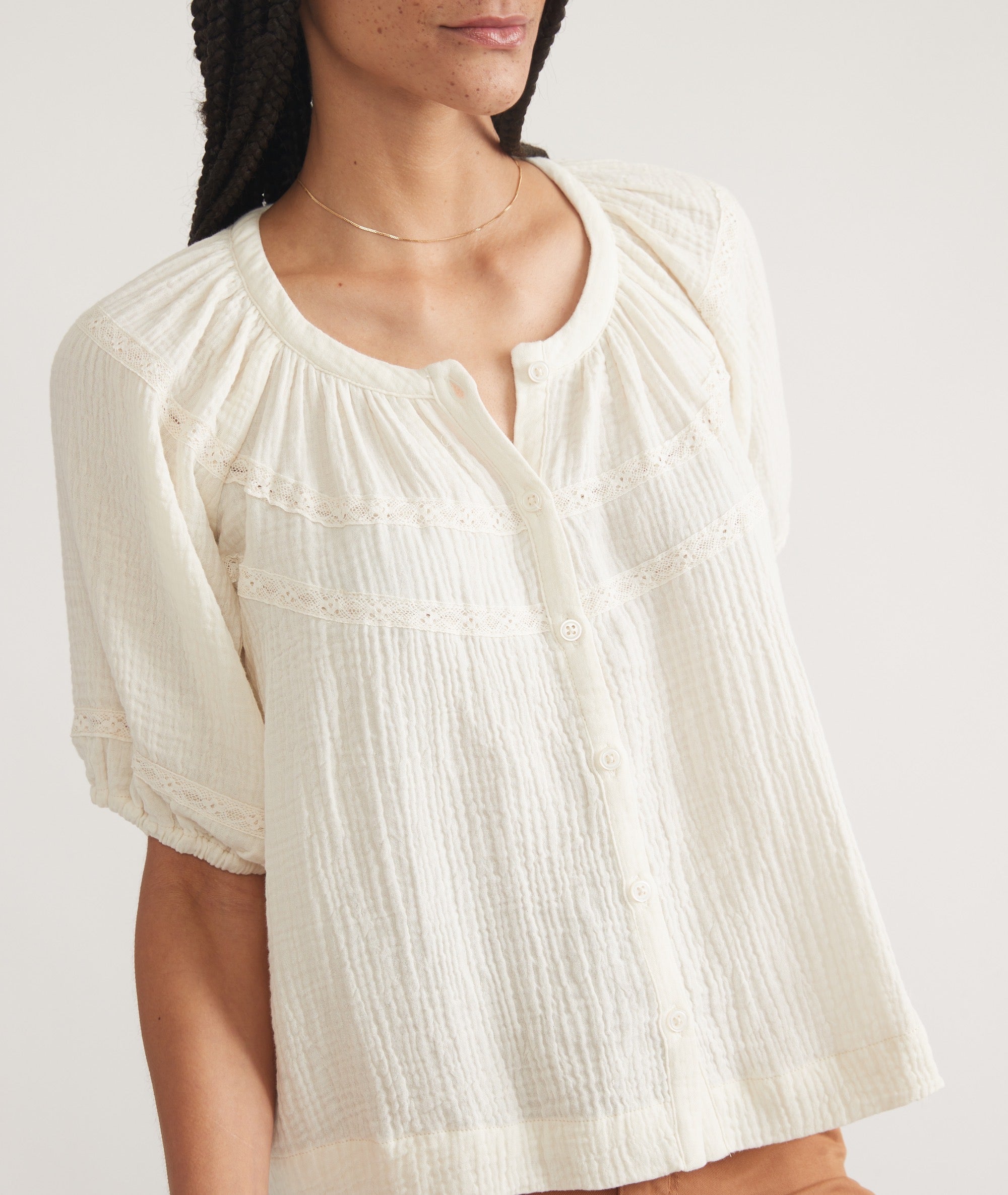 Wren Puff Sleeve Top – Marine Layer