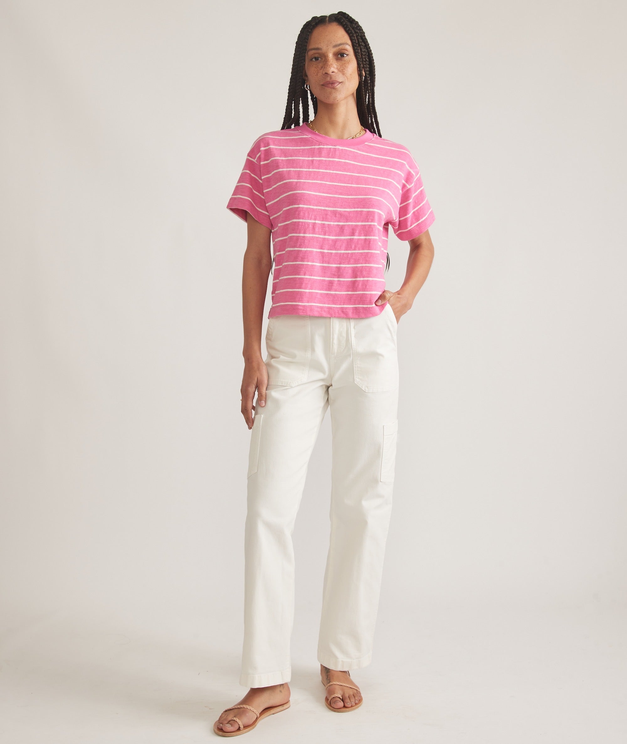 Sadie Vintage Slub Crop Tee