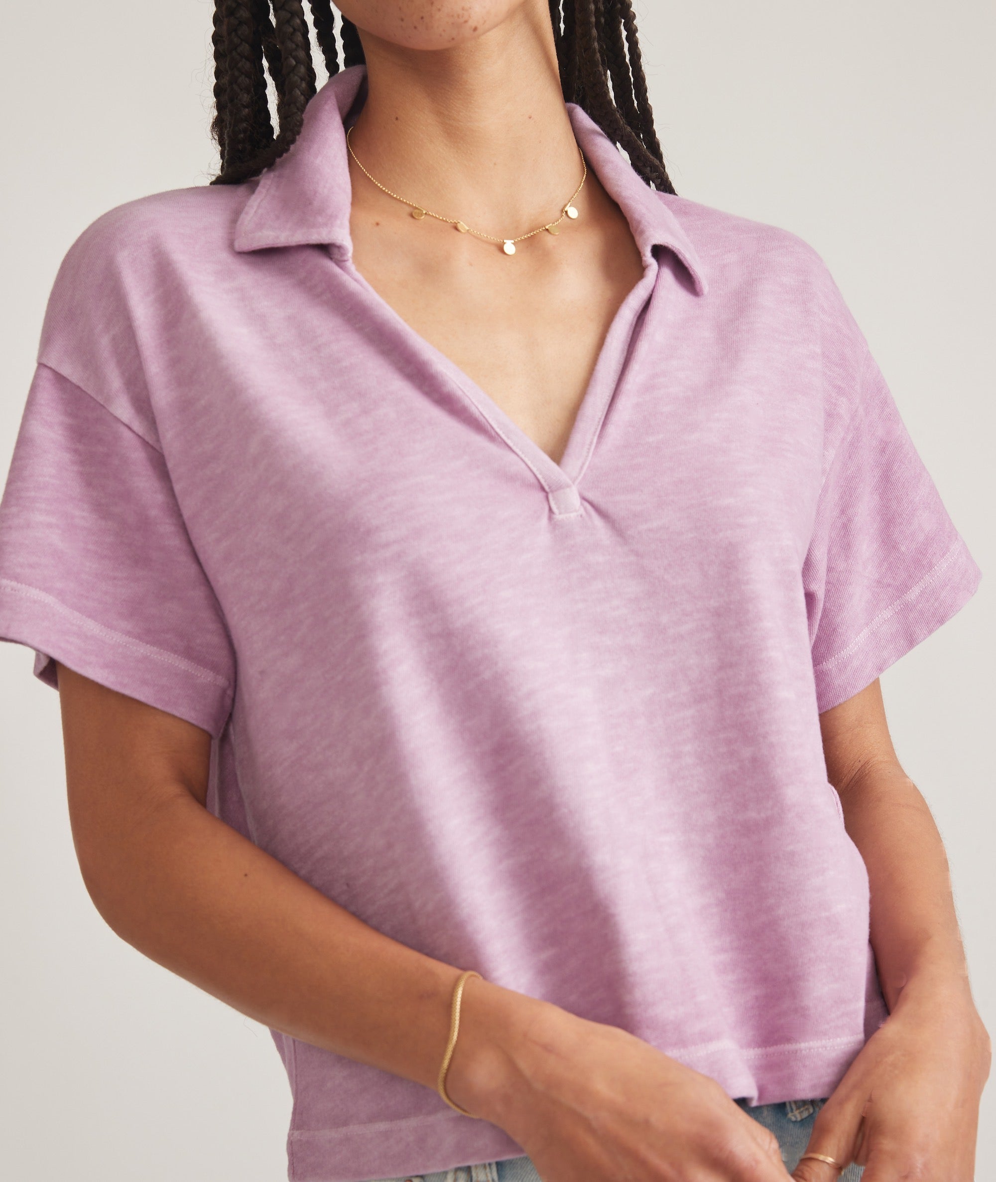 Textured Slub Short Sleeve Polo