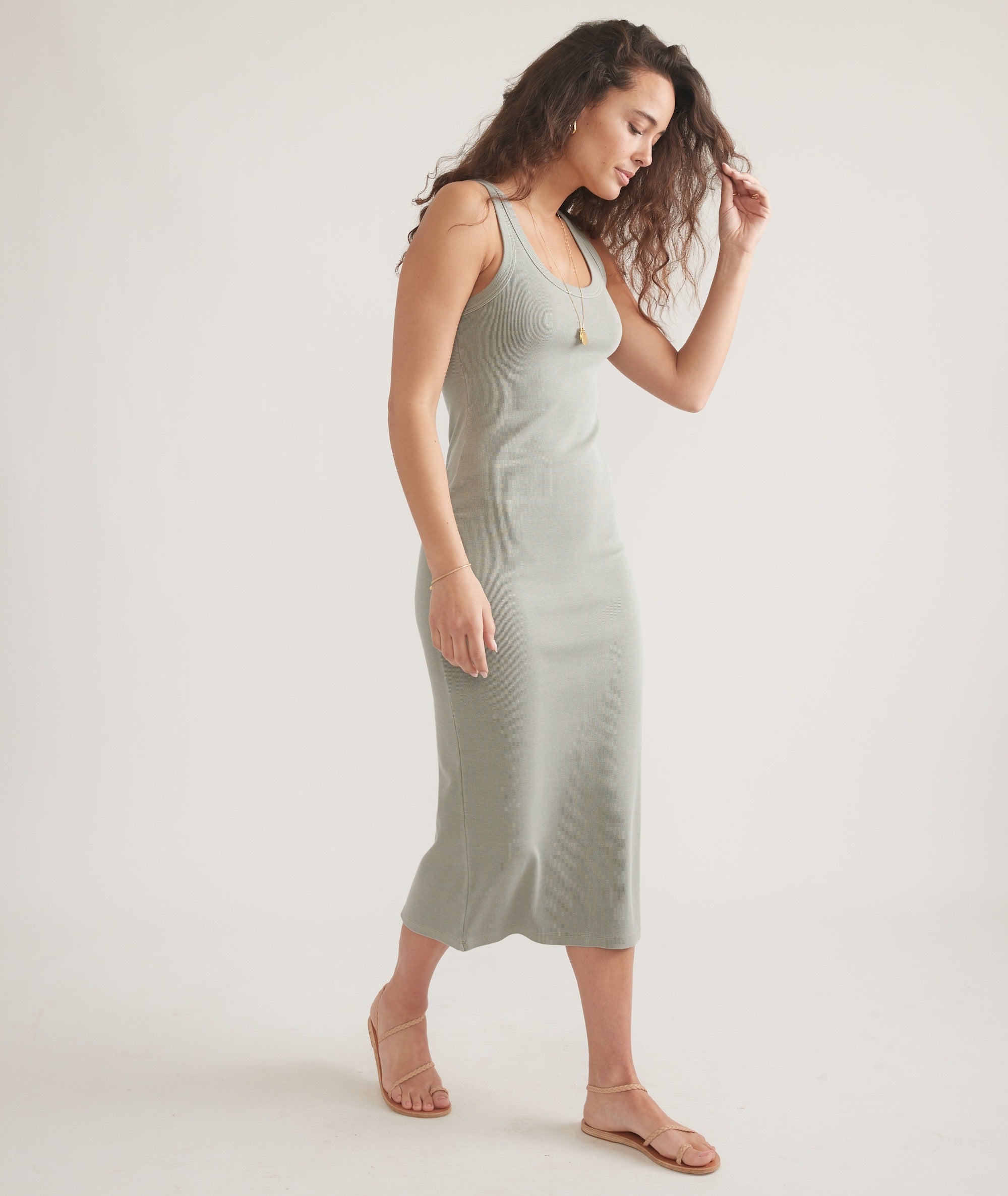 lexi spice linen midi dress DISSH