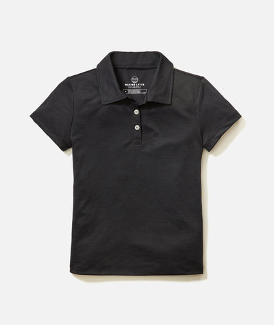 Women's Re-Spun Air Polo in Black