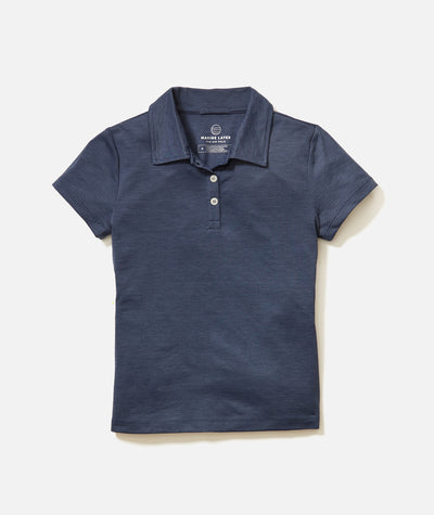 Women's Re-Spun Air Polo in Navy