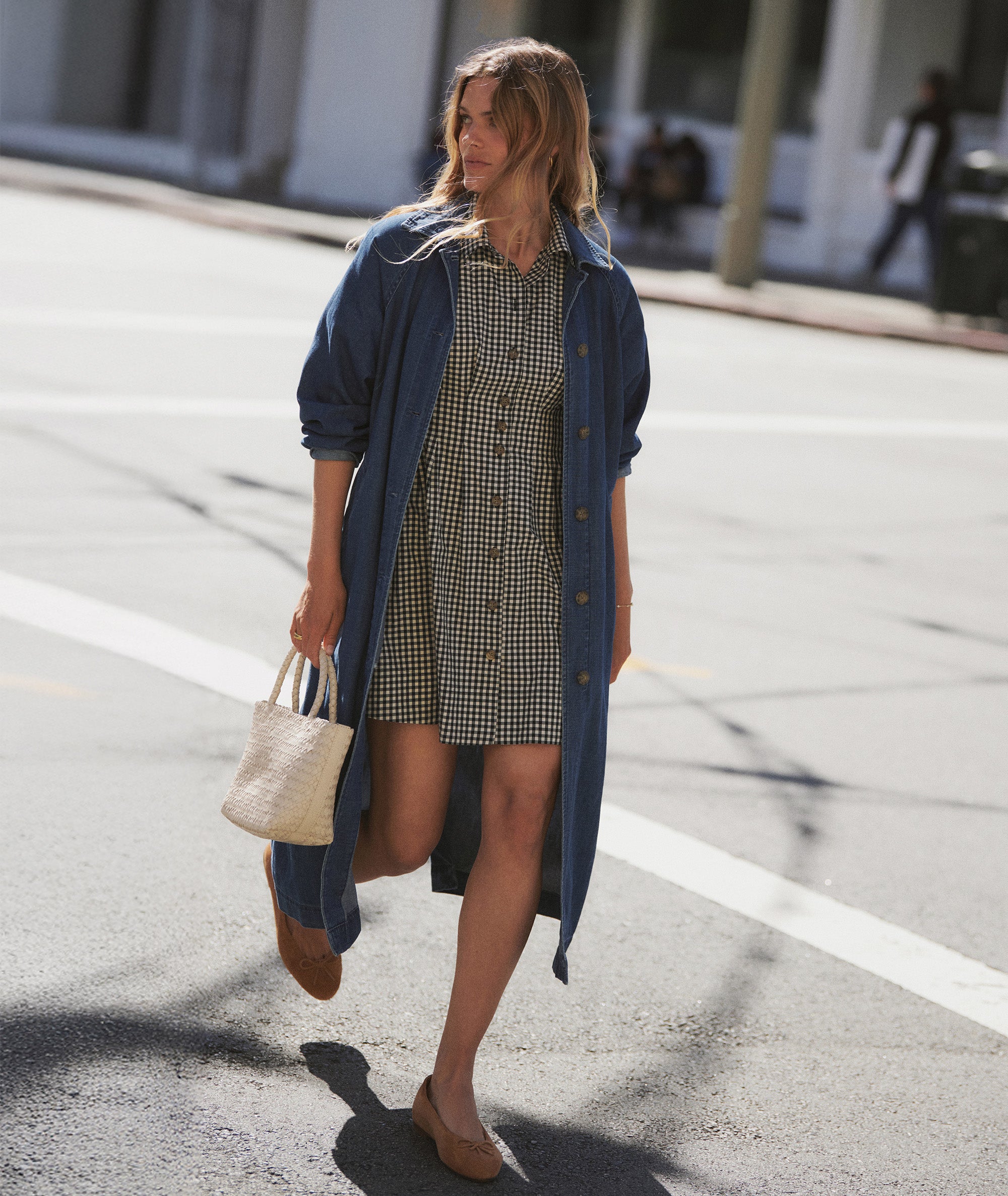 Women's Arden Mini Shirt Dress | Black/white Gingham | XL by Marine Layer Women's Arden Mini Shirt Dress | Black/white Gingham | XL by Marine Layer
