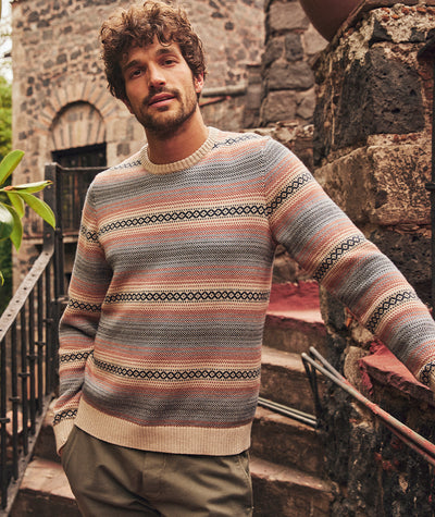 Reed Jacquard Crew Sweater