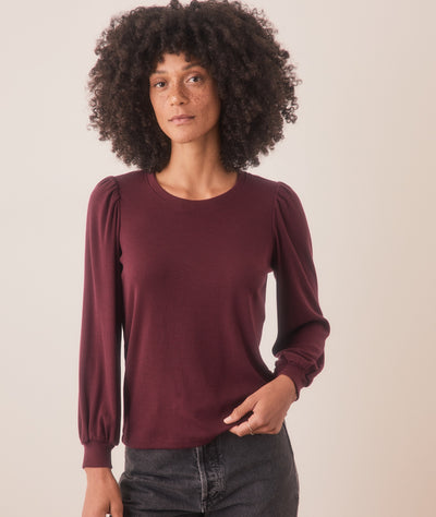 Lexi Rib Puff Sleeve Top