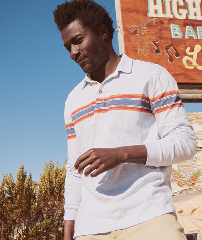 Vintage Heavy Slub Rugby Polo