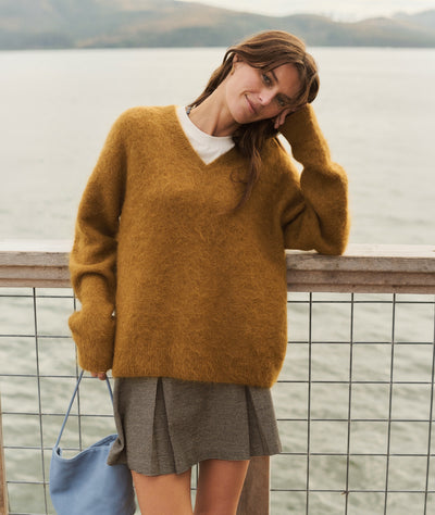 Suri Alpaca V-Neck Sweater