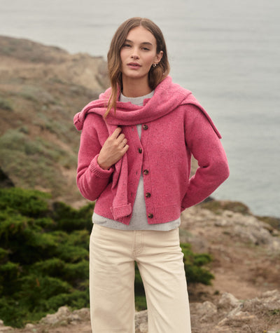 Coastal Merino Crewneck Cardigan