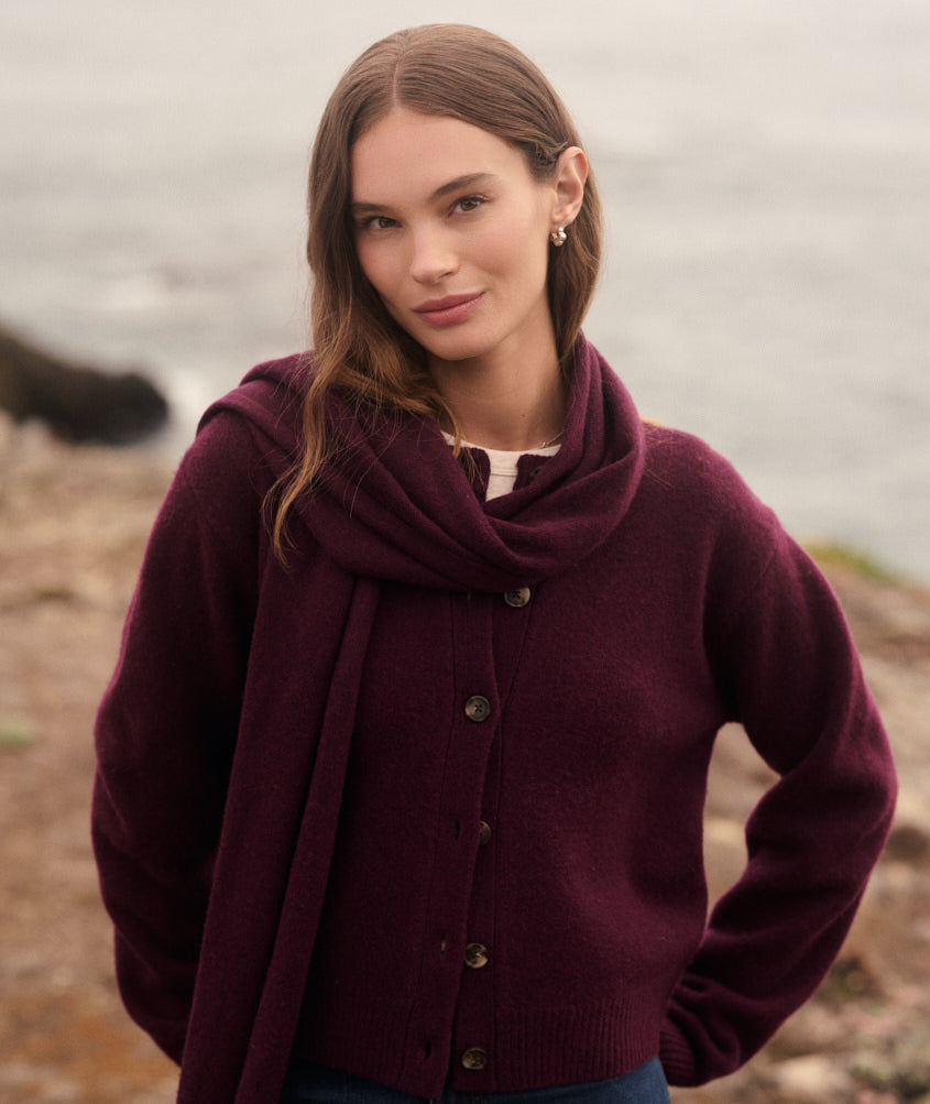 Coastal Merino Crewneck Cardigan