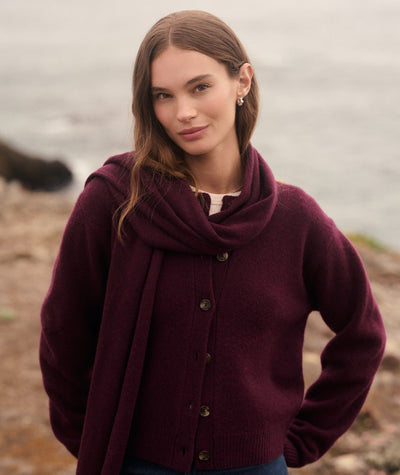 Coastal Merino Crewneck Cardigan