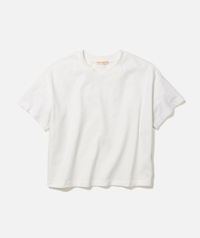 Women's Luxe Sueded Tee in Bright White